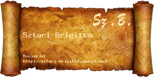 Sztari Brigitta névjegykártya